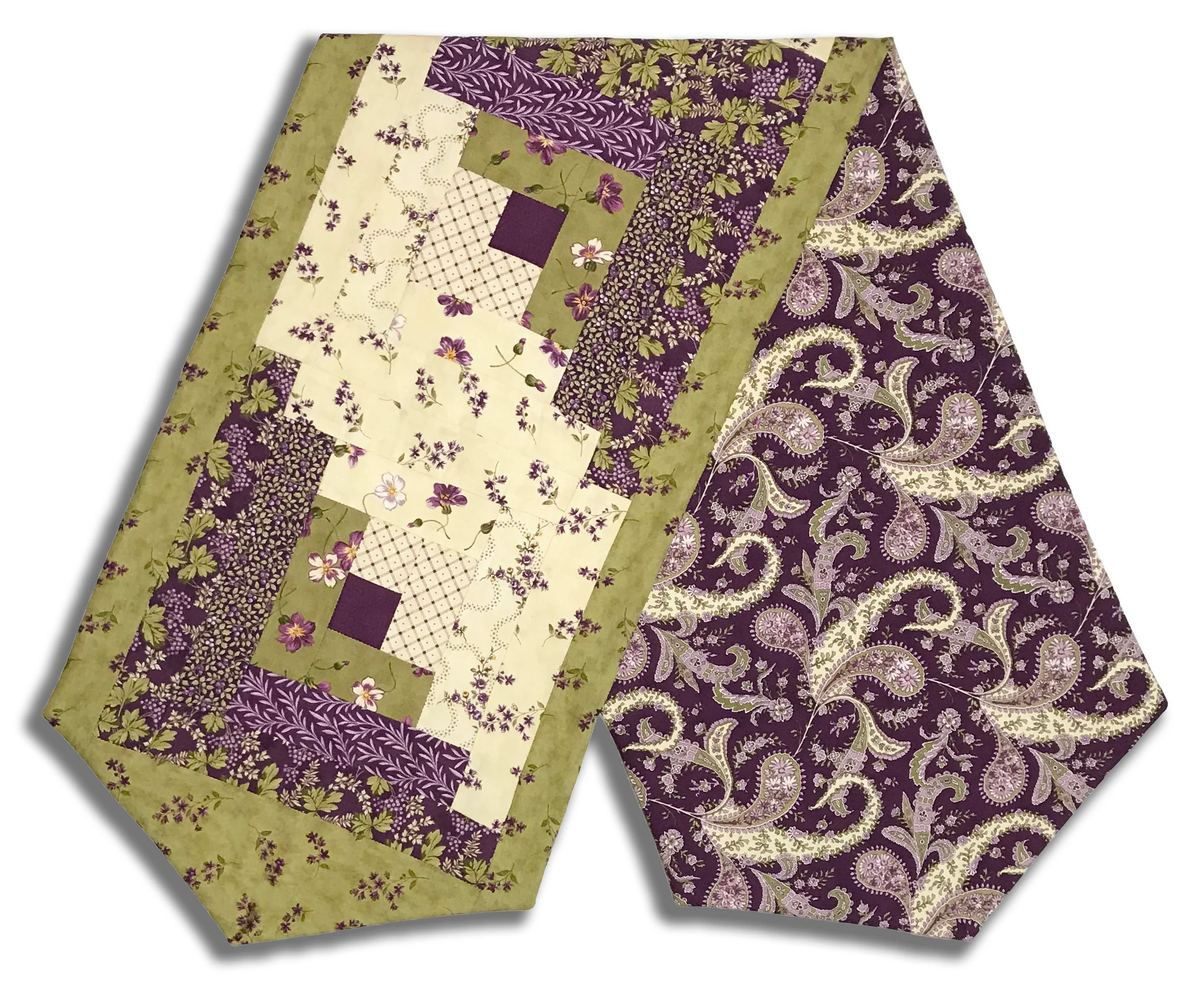 Fully FINISHED Log Cabin Table Runner - Collection for A Cause - Essence