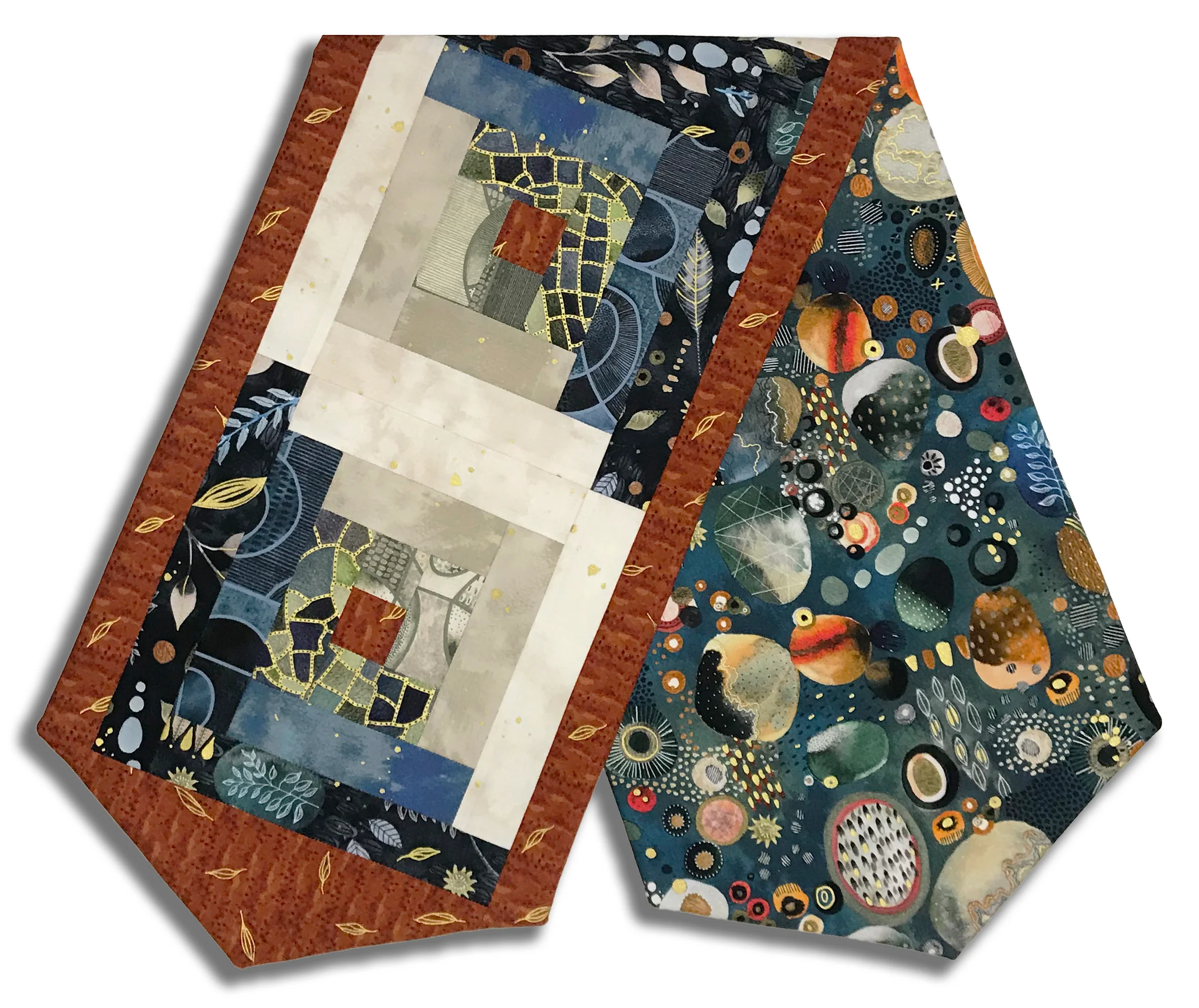 Fully FINISHED Log Cabin Table Runner - Flora & Form