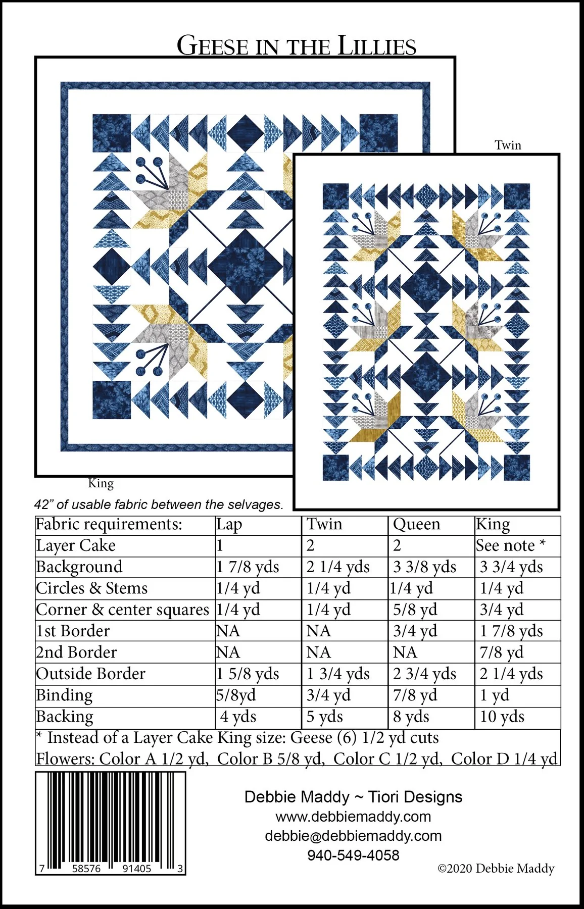 GEESE IN THE LILLIES - Calico Carriage Quilt Designs Pattern CCQD177 - Image 2