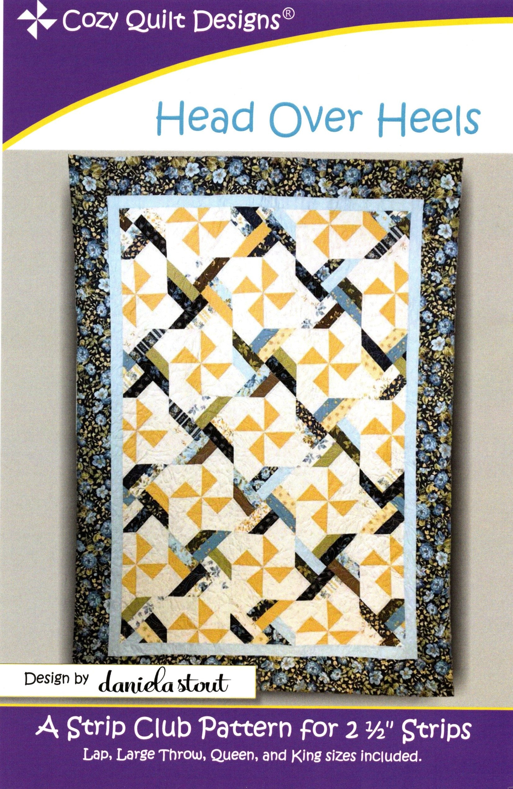 HEAD OVER HEELS - Cozy Quilt Design Pattern DIGITAL DOWNLOAD