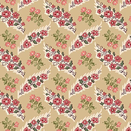 Henry Glass & Co. Mariakerke 3361 44 Cream Floral Leaf Trellis By The Yard