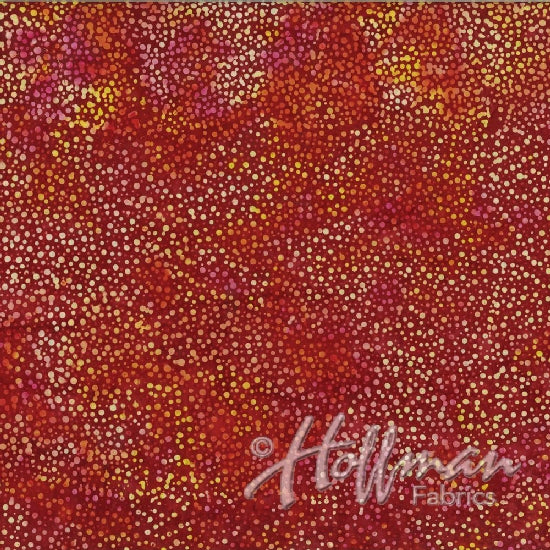 Hoffman Bali Batik 885 231 Paint Drips On Garnet By The Yard