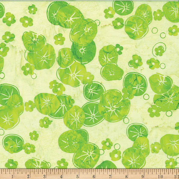 Hoffman Bali Batik Frog Pond Jelly Batiks SC6 321 Gecko Lily Pads By The Yard
