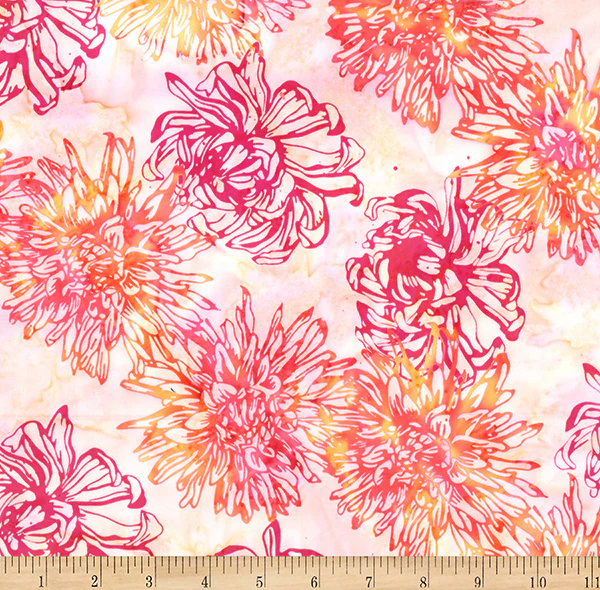 Hoffman Bali Batik Sunset Hour W2590 224 Poppy Mums By The Yard
