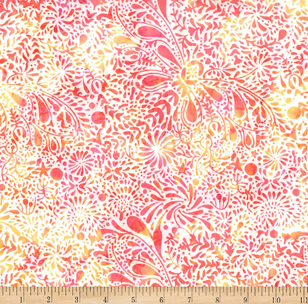 Hoffman Bali Batik Sunset Hour W2609 224 Poppy Dragonfly By The Yard