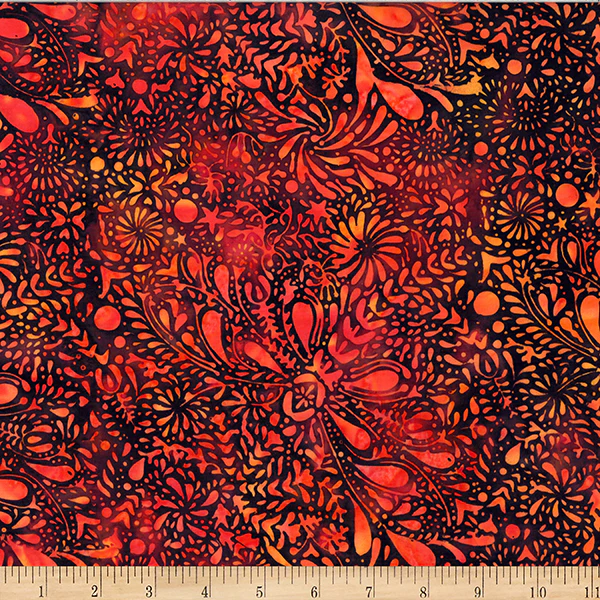 Hoffman Bali Batik Sunset Hour W2609 389 Paprika Dragonfly By The Yard