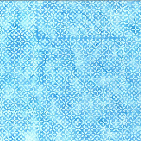 Hoffman Bali Batik T2445 708 Baby Blue Starflowers By The Yard