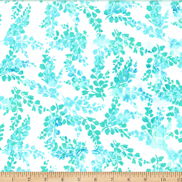 Hoffman Bali Batik Tropical Treasures W2607 445 Spearmint Dotty Leaf By The Yard