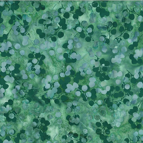 Hoffman Bali Batik V2531 211 Green Tea Eucalyptus Leaves By The Yard
