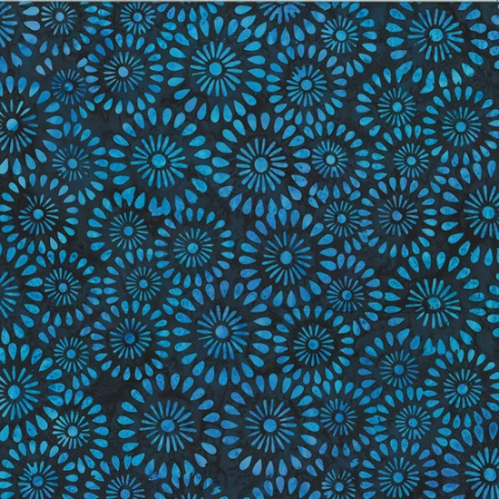 Hoffman Bali Batik V2538 230 Sapphire Round Floral By The Yard