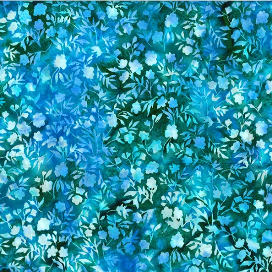 Hoffman Bali Batik V2545 560 Tidepool Ditsy Floral By The Yard