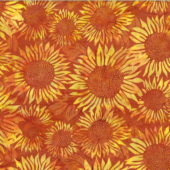 Hoffman Bali Batik V2546 192 Pumpkin Sunflower By The Yard