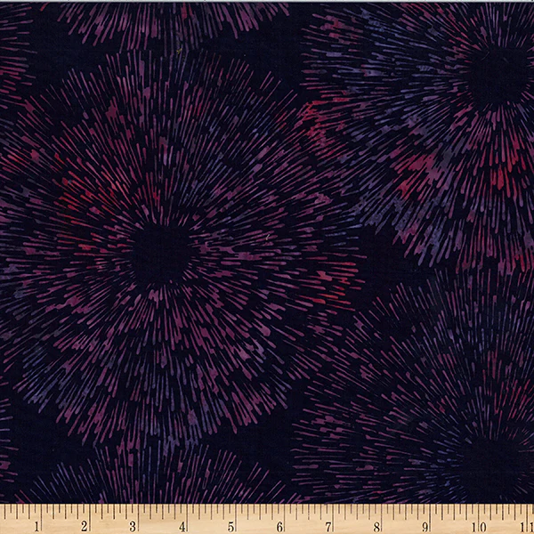 Hoffman Bali Batik W2595 34 Eggplant Burst By The Yard