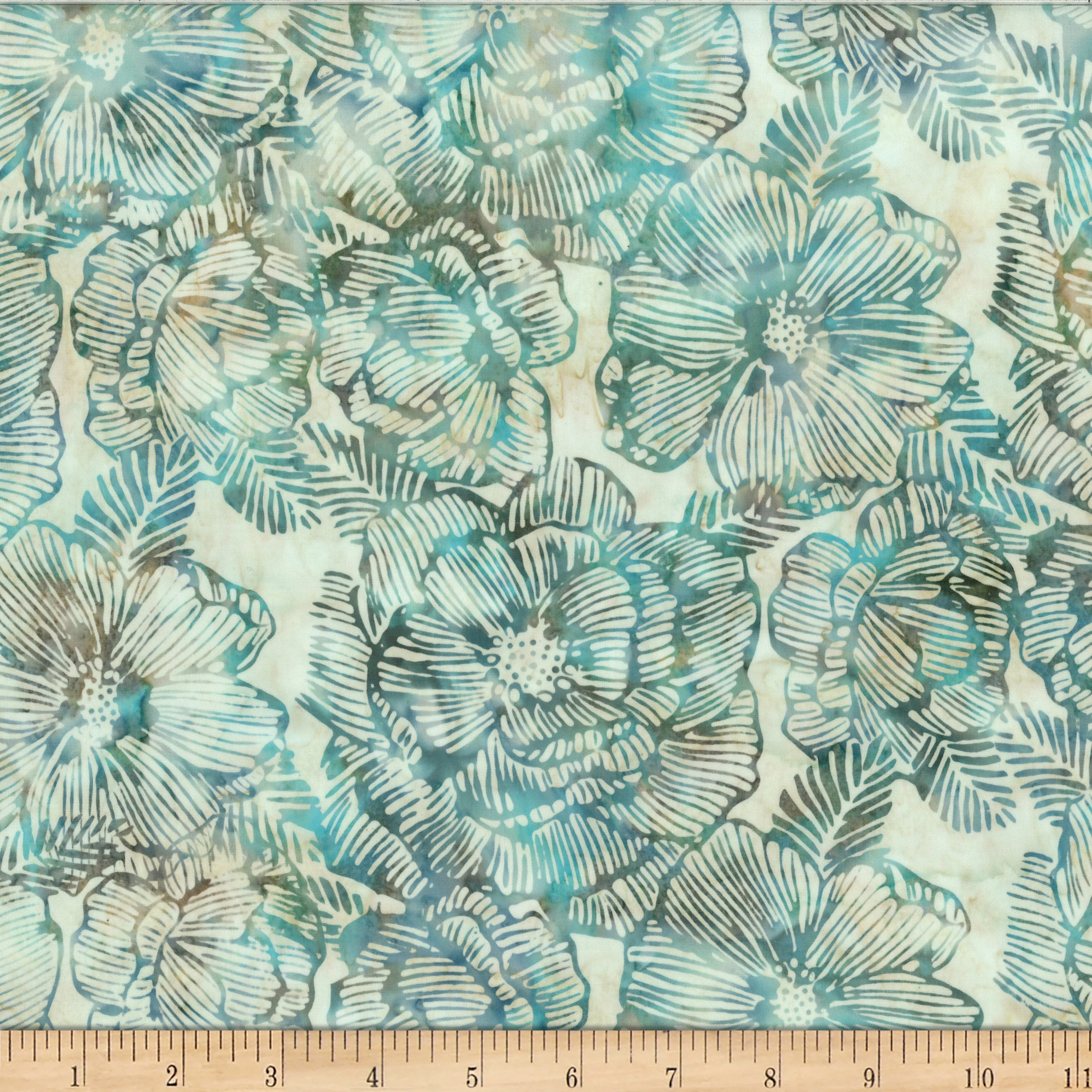 Hoffman Bali Batik X2621 621 Arctic Stripe Floral By The Yard