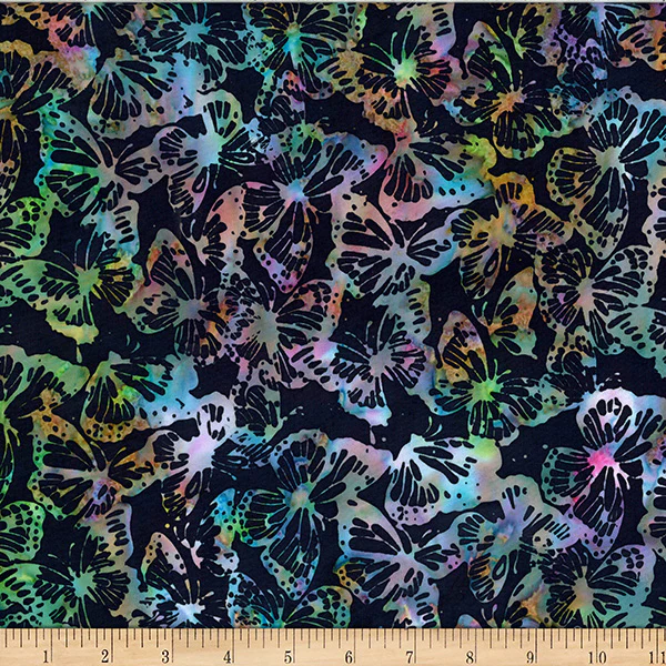 Hoffman Bali Batik X2623 757 Razzmatazz Butterflies By The Yard
