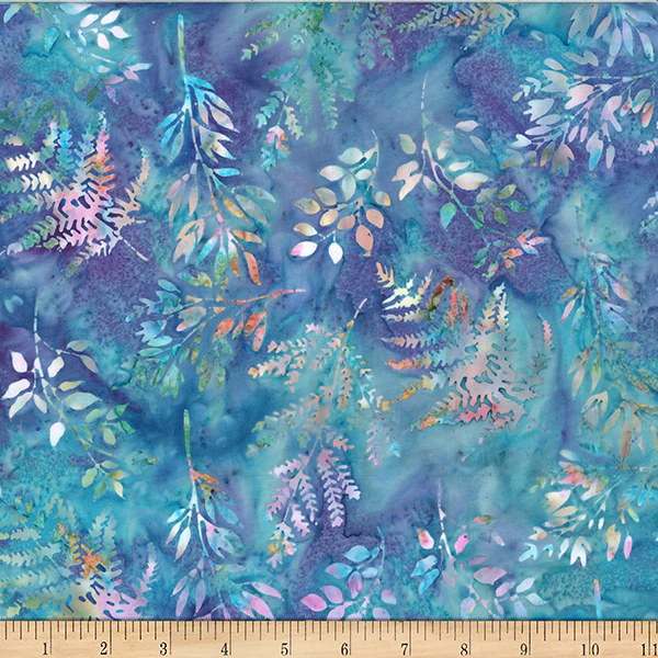 Hoffman Bali Batik X2627 734 Rainbow Sweets Leafy Branches By The Yard