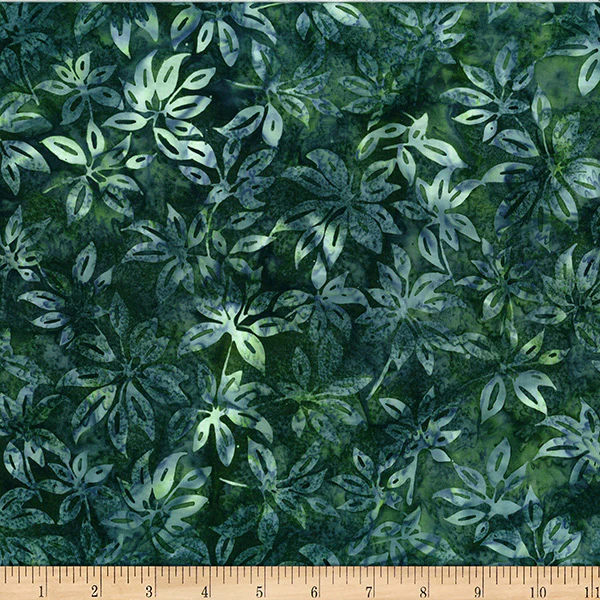 Hoffman Bali Batik X2628 146 Stone Green Leaves By The Yard