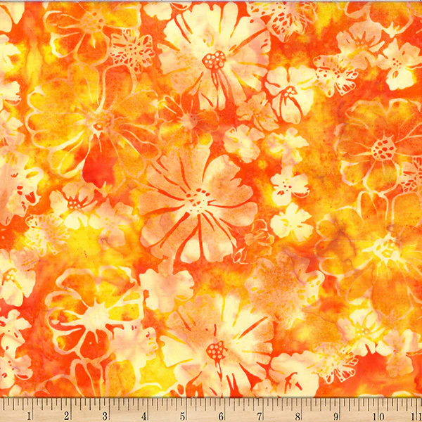 Hoffman Bali Batik X2634 351 Sunny Bold Floral By The Yard