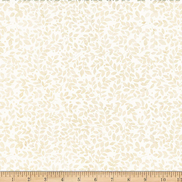 Hoffman Bali Batik X2636 265 Oyster Packed Leaves By The Yard