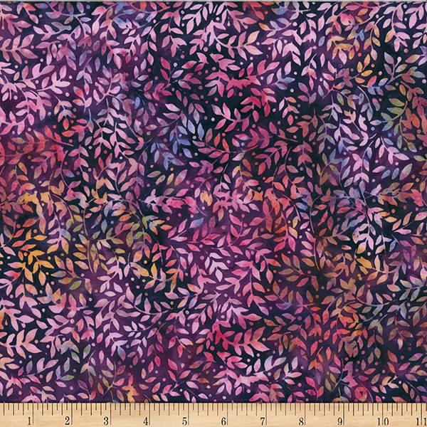 Hoffman Bali Batik X2636 423 Marsala Packed Leaves By The Yard