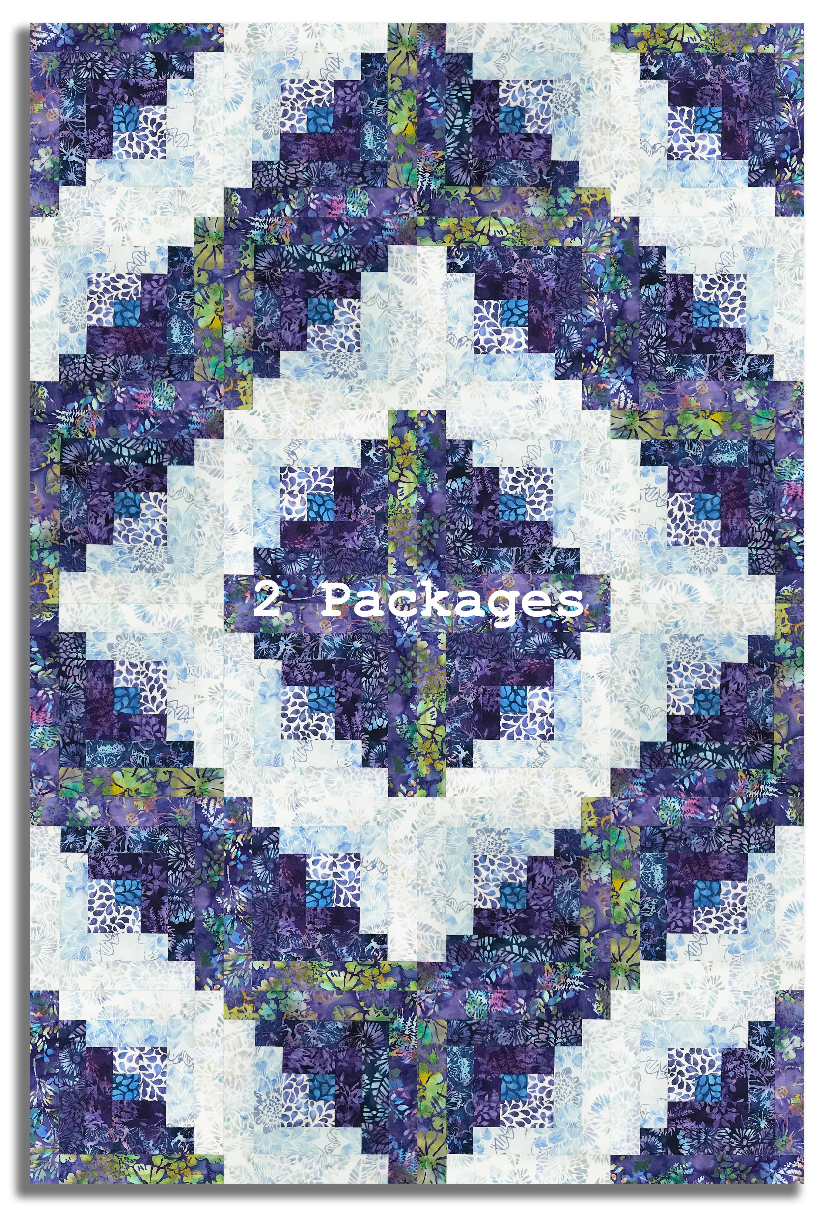 Hoffman Bali Batiks Pre-Cut 12 Block Log Cabin Quilt Kit - Dandelions At Dusk - Image 4