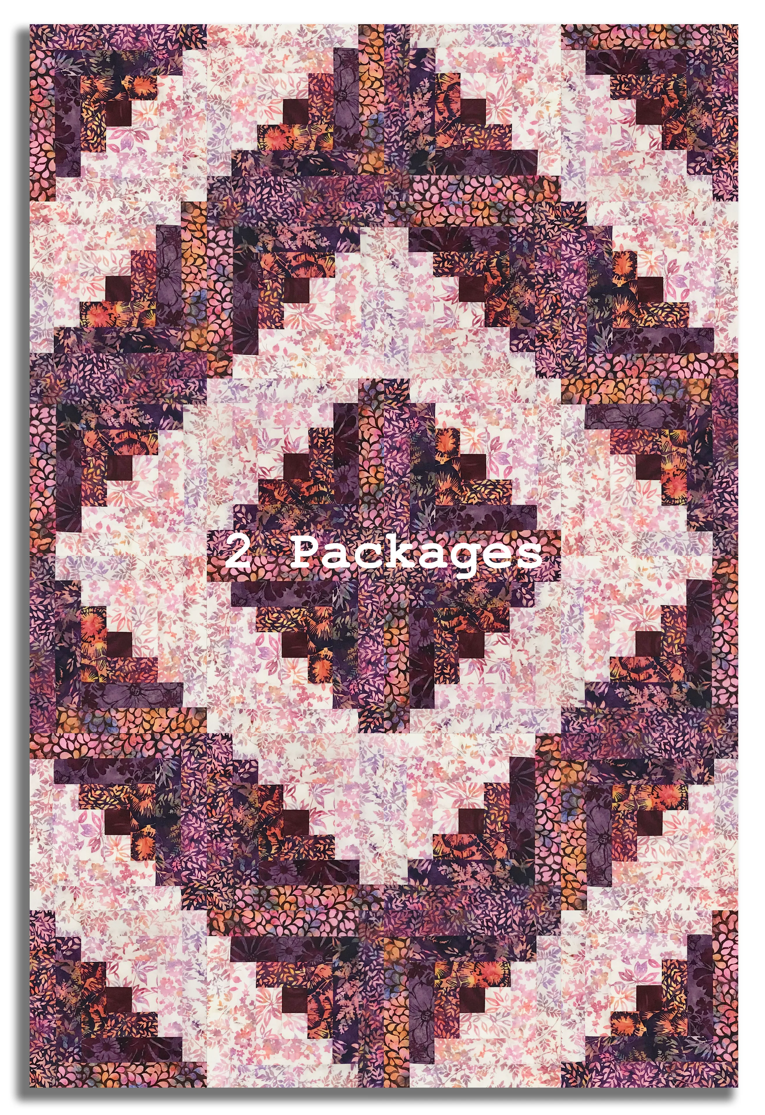 Hoffman Bali Batiks Pre-Cut 12 Block Log Cabin Quilt Kit - Huckleberry Haven - Image 4