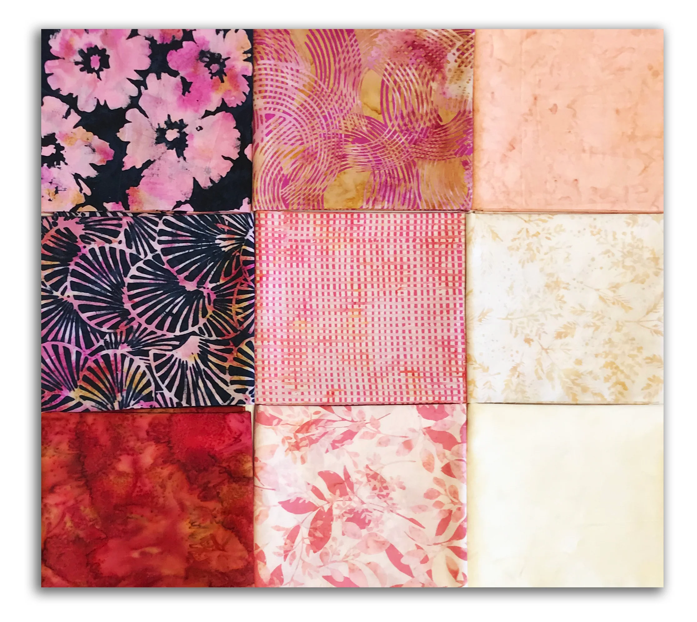 Matt's Hoffman Bali Batiks Pre-Cut 9 Piece Fat Quarter Bundle - Tea Time - Image 2