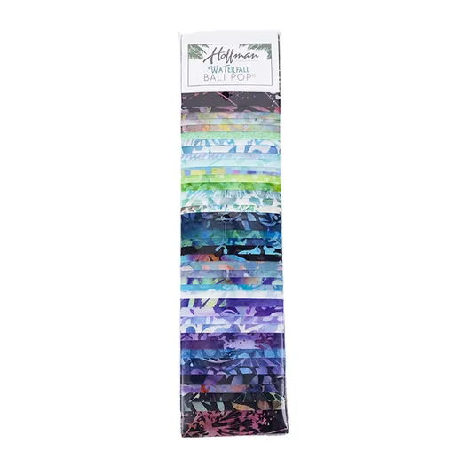 Hoffman Batik Bali Pop 40 Piece Pre-Cut 2 1/2" Jelly Rolls BP 449 - Waterfall - Image 2
