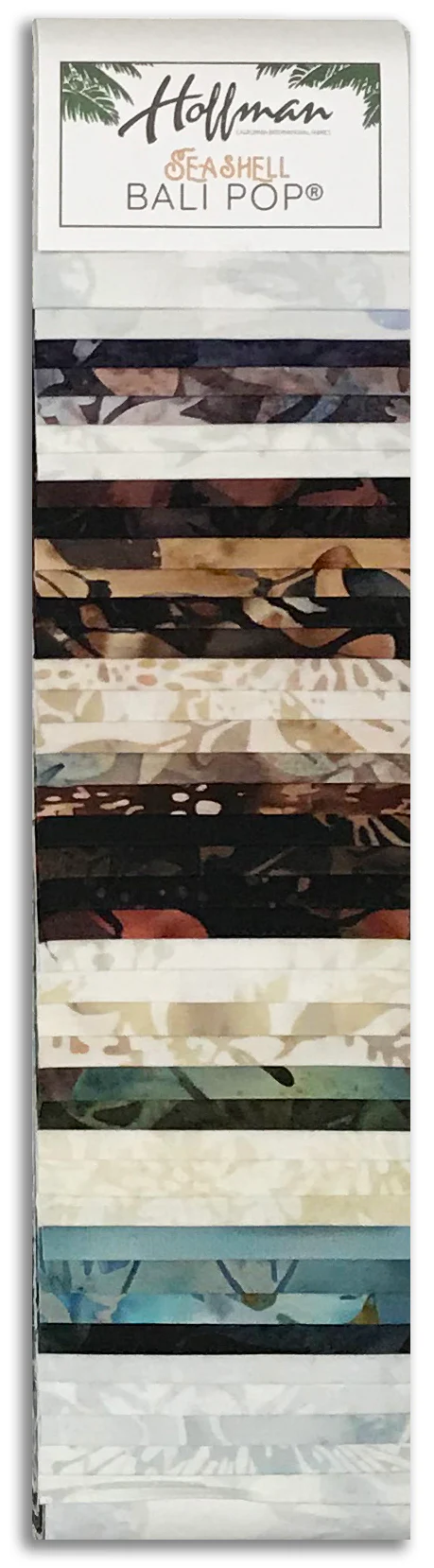 Hoffman Batik Bali Pop 40 Piece Pre-Cut 2 1/2" Jelly Rolls BP 546 - SEASHELL - Image 2