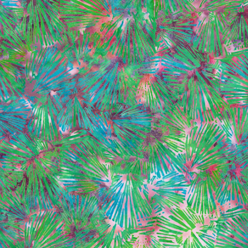 Hoffman Bali Batik Deep Blue Sea U2481 519 Hibiscus Shell By The Yard