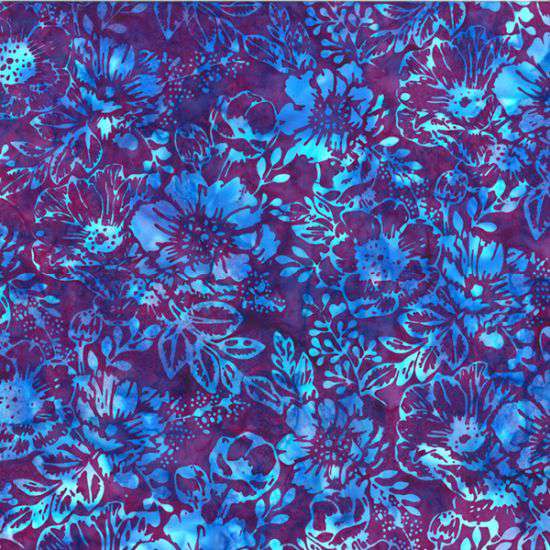 Hoffman Bali Batik U2451 437 Pansy Fresh Flowers By The Yard