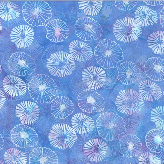 Hoffman Bali Batik U2493 451 Cornflower Ocean Flower By The Yard