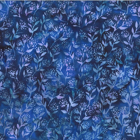 Hoffman Bali Batik U2509 230 Sapphire Scattered Blossoms By The Yard