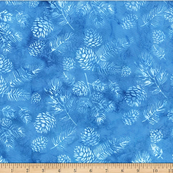 Hoffman Batik W2568 7 Blue Big Floral By The Yard