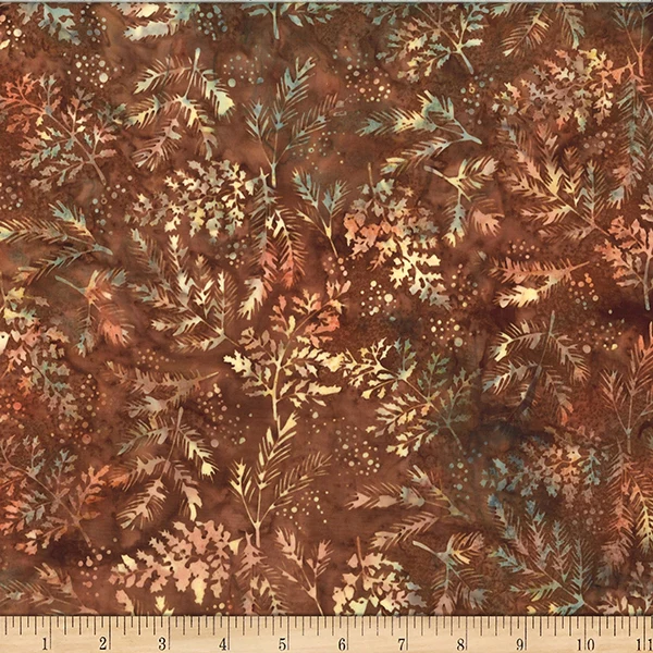 Hoffman Batik W2570 168 Nutmeg Fern By The Yard