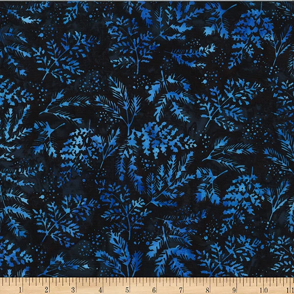 Hoffman Batik W2570 440 Licorice Pine Fern By The Yard