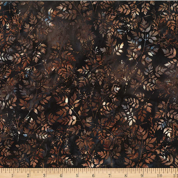 Hoffman Batik W2579 623 Umber Packed Leaves By The Yard