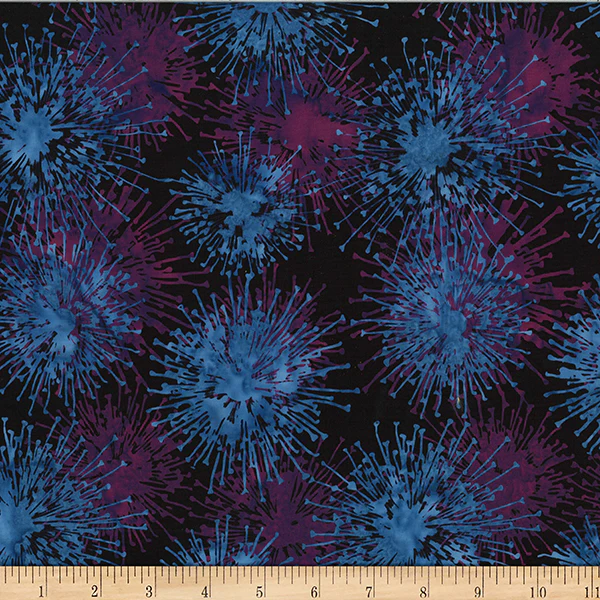 Hoffman Batik W2586 85 Blackberry Allium By The Yard