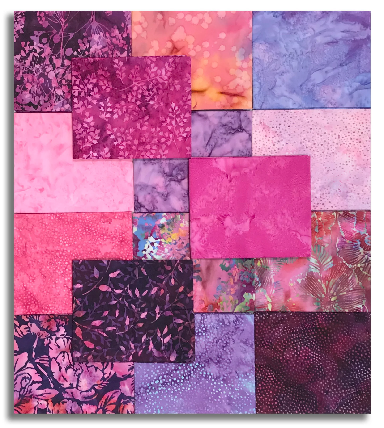 Hoffman Batiks Pre-Cut 15 Piece Fat Quarter Bundle - HCFQB 91 - Amethyst - Image 2