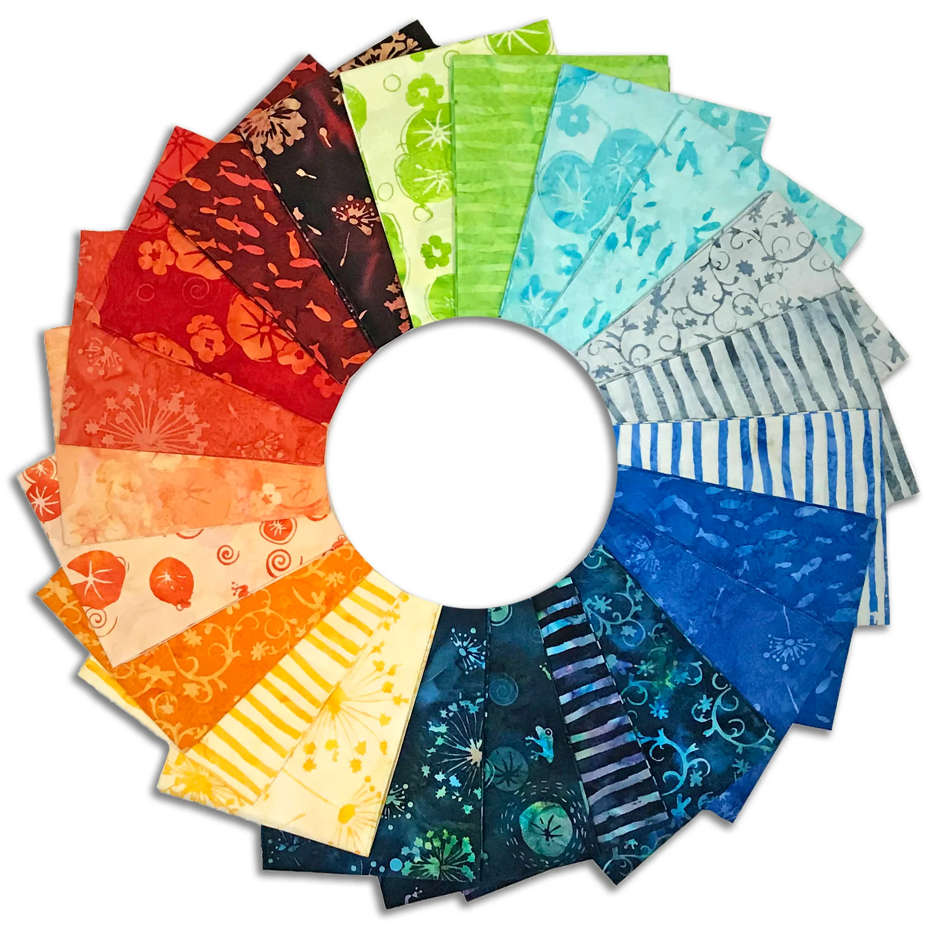 Hoffman Pre-Cut 22 Piece Fat Quarter Bundle - SCFQB 303 - Frog Pond Jelly - Image 2