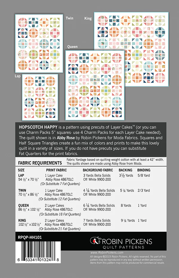 HOPSCOTCH HAPPY - Robin Pickens Quilt Pattern - Image 2