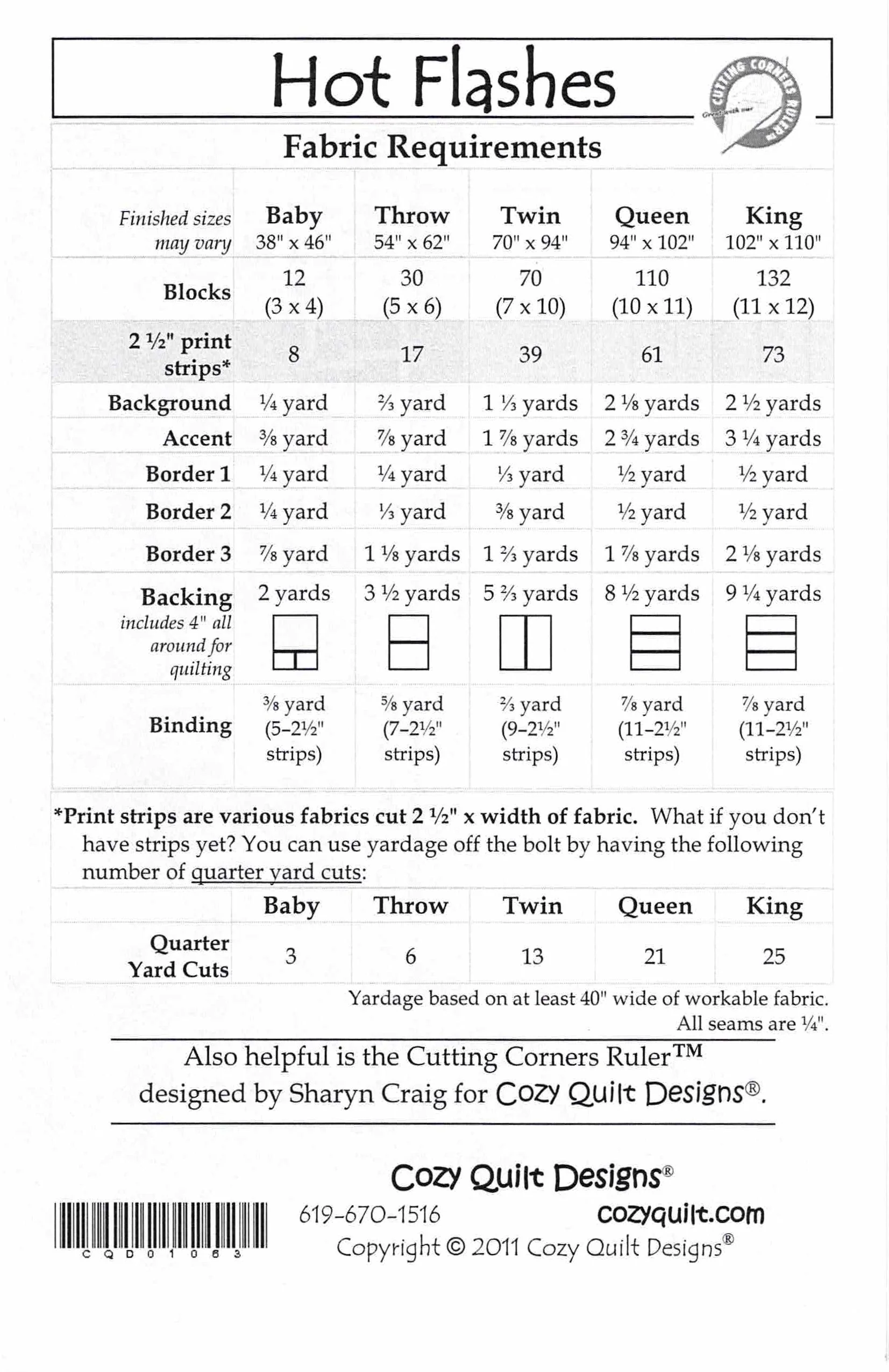 HOT FLASHES - Cozy Quilt Designs Pattern DIGITAL DOWNLOAD - Image 2