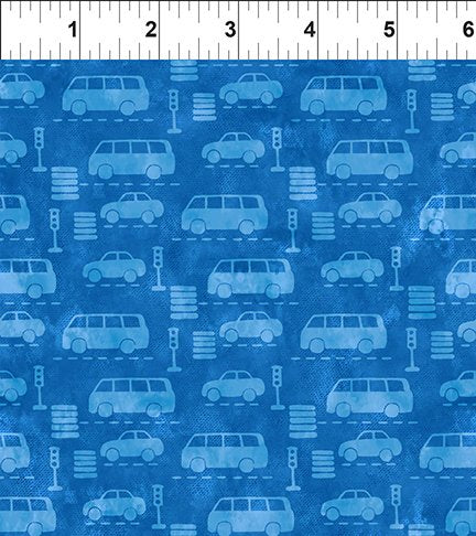 In The Beginning On The Go 10KFA 1 Blue Automobiles 1.75 YARDS