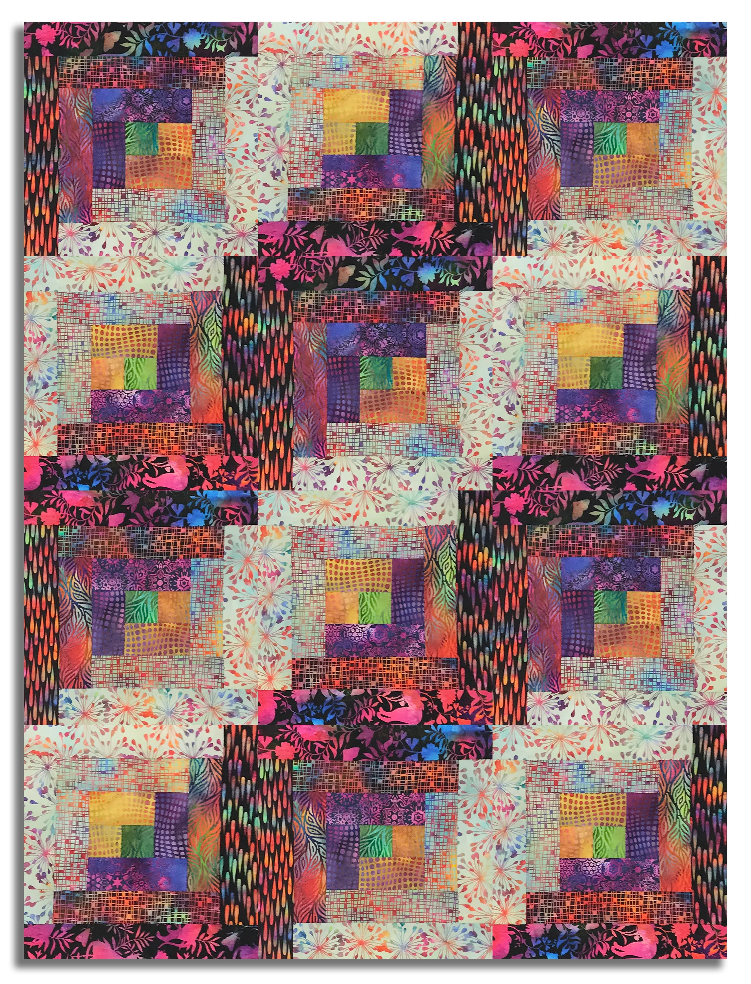 In The Beginning Pre-Cut 12 Block Log Cabin Quilt Kit - Impressions - Image 3
