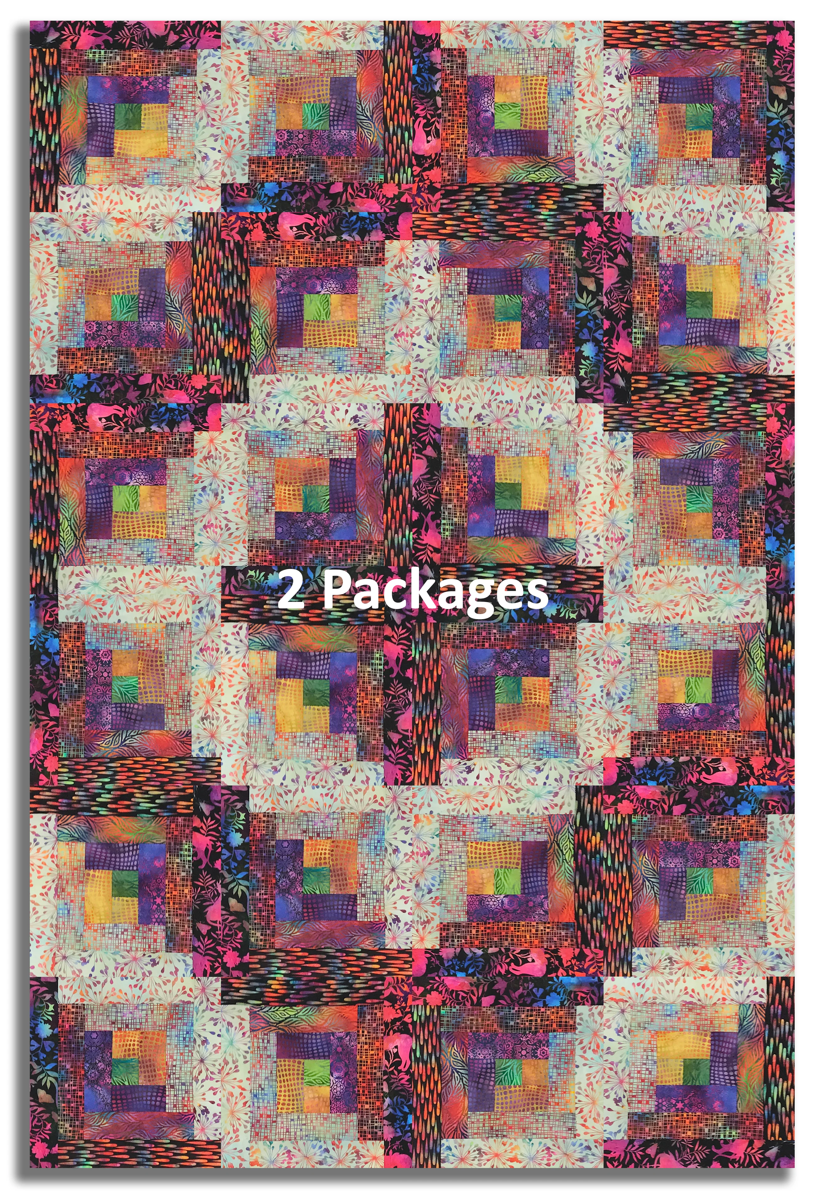 In The Beginning Pre-Cut 12 Block Log Cabin Quilt Kit - Impressions - Image 4