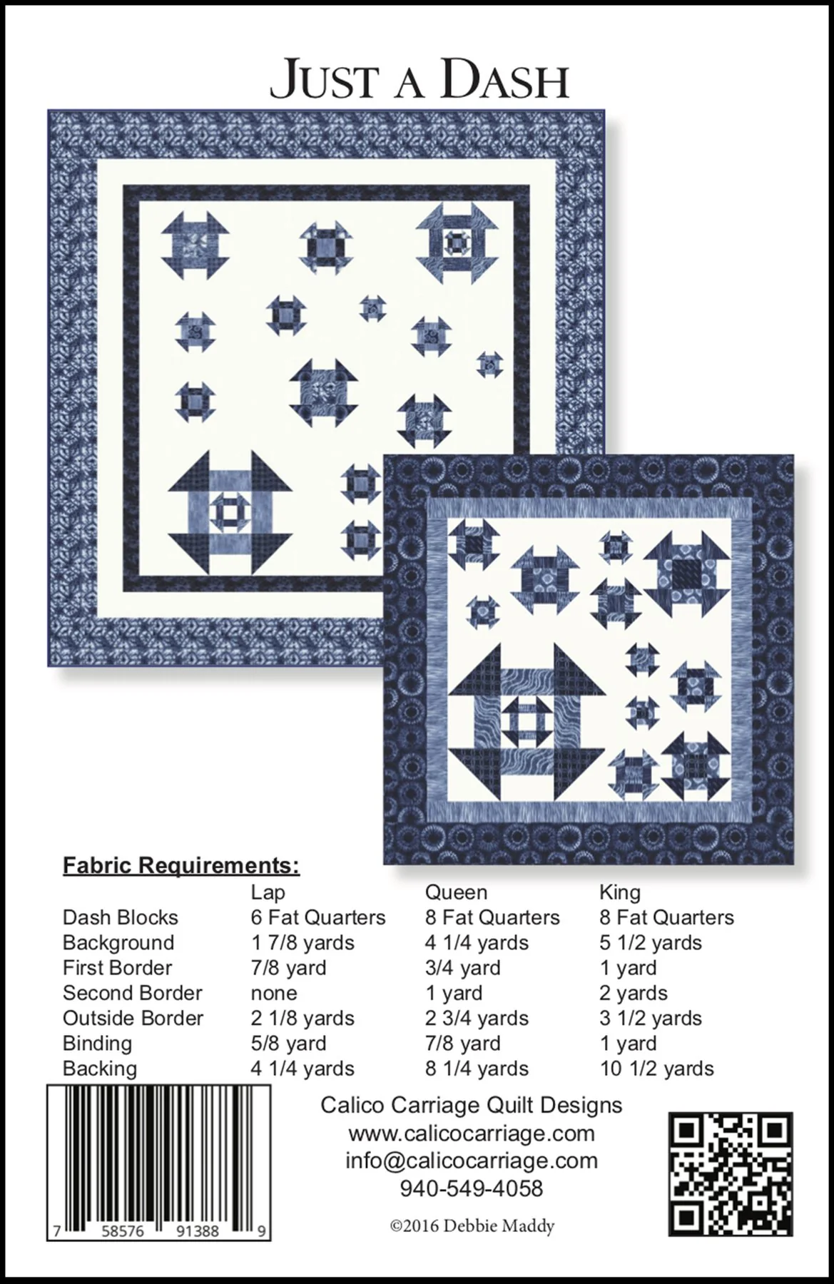 JUST A DASH - Calico Carriage Quilt Designs Pattern CCQD161 DIGITAL DOWNLOAD - Image 2
