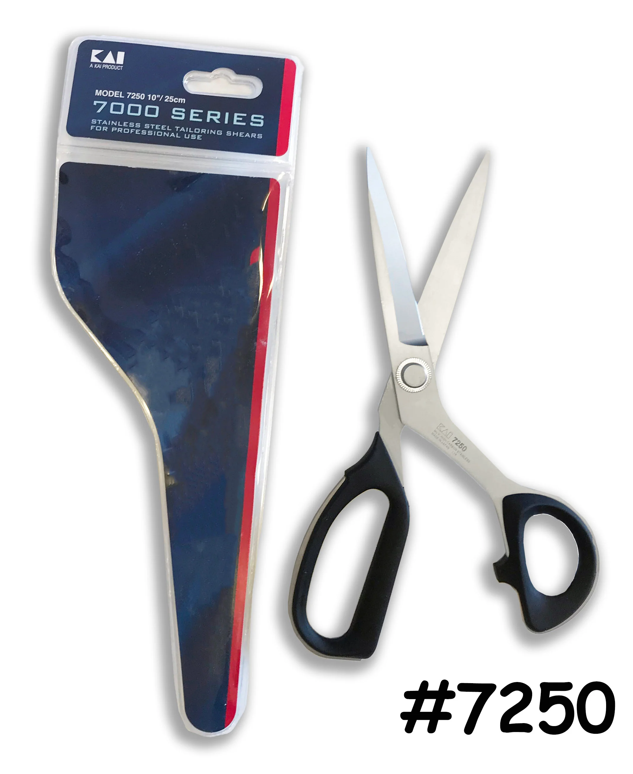 Kai 10" (25cm) Right Handed Stainless Steel Tailoring Shears/Scissors Model 7250