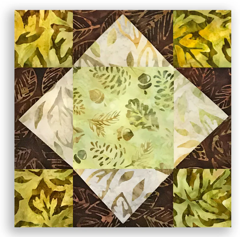Kaufman Artisan Batiks Pre-Cut 12 Block King's Crown Quilt Kit - Autumn Skies - SUNSET - Image 3