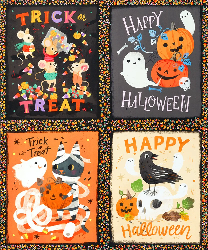 Kaufman Pre-Cut 13 Piece Pre-Cut Half-Yard Bundle - Half To Have It - Pumpkin Pals - Image 4