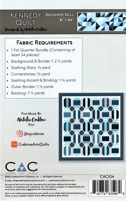 KENNEDY QUILT - Crabtree Arts Collective CAC104 - Image 2